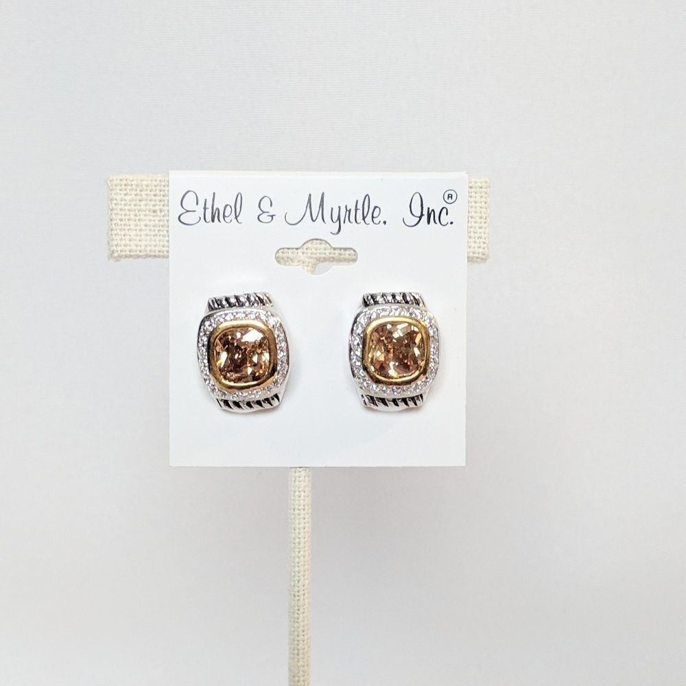 Ethel & Myrtle Silver & Topaz Earrings